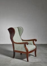 Gallery item 2 for Frits Henningsen wingback lounge chair, Lounge Chairs, Denmark, 1940s