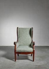 Gallery item 4 for Frits Henningsen wingback lounge chair, Lounge Chairs, Denmark, 1940s