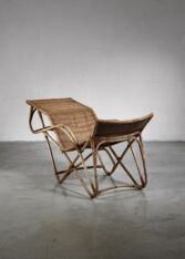 Gallery item 5 for Rattan and cane chaise longue, Lounge Chairs, Germany, 1950s