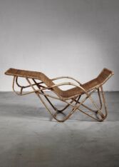 Gallery item 3 for Rattan and cane chaise longue, Lounge Chairs, Germany, 1950s