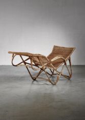 Gallery item 4 for Rattan and cane chaise longue, Lounge Chairs, Germany, 1950s