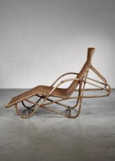 Gallery item 2 for Rattan and cane chaise longue, Lounge Chairs, Germany, 1950s