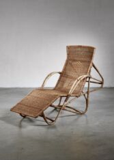 Thumbnail for Rattan and cane chaise longue