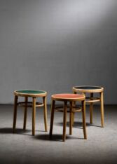 Thumbnail for Set of 3 stools with colored seating