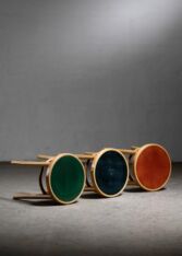 Gallery item 2 for Set of 3 stools with colored seating, Stools, Netherlands, 1950s