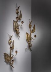 Gallery item 4 for Set of 3 Hans Bergström wall lamps, Wall lamps, Sweden, 1940s