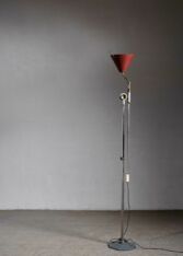 Gallery item 2 for Large metal floor lamp, Floor Lamps, 1950s