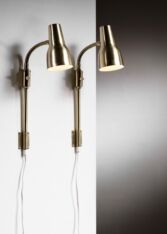 Gallery item 2 for Pair of Falkenbergs brass wall lamps, Wall lamps, Sweden, 1960s