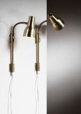 Gallery item 3 for Pair of Falkenbergs brass wall lamps, Wall lamps, Sweden, 1960s