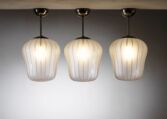 Gallery item 2 for Set of 3 Flygsfors pendants, Chandeliers & Pendants, Sweden, 1940s
