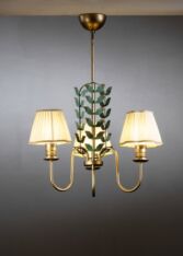 Gallery item 2 for Cebe 3-arm chandelier, Chandeliers & Pendants, Sweden, 1940s