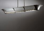 Gallery item 3 for Nickel-plated and glass ceiling lamp, Chandeliers & Pendants, Netherlands, 1930s