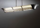 Gallery item 4 for Nickel-plated and glass ceiling lamp, Chandeliers & Pendants, Netherlands, 1930s