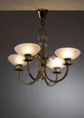 Gallery item 2 for Cebe four-armed chandelier, Chandeliers & Pendants, Sweden, 1940s