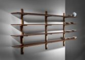 Thumbnail for Large shelving unit with brass brackets