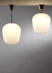Gallery item 2 for Pair of ASEA glass pendants, Chandeliers & Pendants, Sweden, 1940s