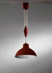 Gallery item 3 for Böhlmarks red metal pendant, Chandeliers & Pendants, Sweden, 1950s