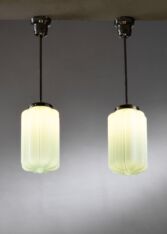 Gallery item 2 for Pair of green glass pendants, Chandeliers & Pendants, Sweden, 1930s