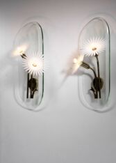 Gallery item 3 for Pair of Pietro Chiesa wall lamps for Fontana Arte, Wall lamps, Italy, 1940s