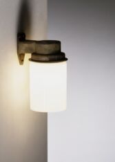Gallery item 2 for Brass and glass wall lamp, Wall lamps, Netherlands, Early 20th Century