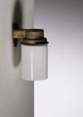 Thumbnail for Brass and glass wall lamp
