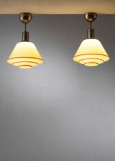Gallery item 2 for Pair of Cebe glass pendants, Chandeliers & Pendants, Sweden, 1940s