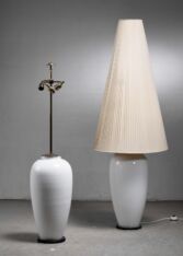 Thumbnail for Pair of white porcelain floor lamps by KPM
