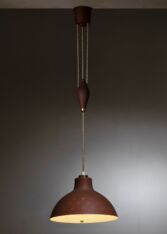 Gallery item 3 for Böhlmarks red metal pendant, Chandeliers & Pendants, Sweden, 1950s