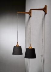 Thumbnail for Pair of swiveling wall lamps