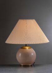 Thumbnail for Glass and brass table lamp