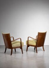 Gallery item 2 for Pair of Søren Hansen armchairs for Fritz Hansen, Lounge Chairs, Denmark, 1940s