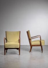 Gallery item 3 for Pair of Søren Hansen armchairs for Fritz Hansen, Lounge Chairs, Denmark, 1940s