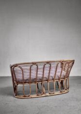 Gallery item 2 for Kindt-Larsen rattan sofa, Sofas & daybeds, Denmark, 1940s