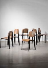 Thumbnail for Set of 6 Jean Prouvé Métropole dining chairs