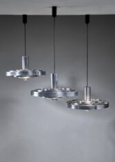 Gallery item 3 for Set of 3 Fibonacci pendants, Chandeliers & Pendants, Denmark, 1960s
