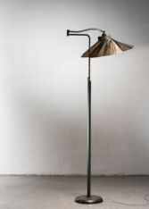 Thumbnail for Swing arm height-adjustable brass floor lamp
