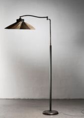 Gallery item 2 for Swing arm height-adjustable brass floor lamp, Floor Lamps, Italy, 1930s
