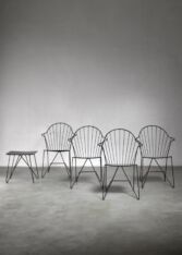 Gallery item 4 for Mannhardt-Stahlmöbel set of four chairs and a table, Side Chairs, Germany, 1950s