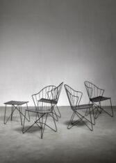 Gallery item 2 for Mannhardt-Stahlmöbel set of four chairs and a table, Side Chairs, Germany, 1950s