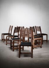 Gallery item 4 for Set of 8 Lambrecht & Mandell dining chairs, Dining chairs, United States, 1970s