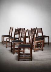 Gallery item 2 for Set of 8 Lambrecht & Mandell dining chairs, Dining chairs, United States, 1970s