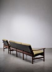 Thumbnail for Teak and Plywood Seating Group with Green Cushions, Denmark