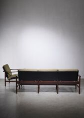 Gallery item 2 for Teak and Plywood Seating Group with Green Cushions, Denmark, Sofas & daybeds, Denmark, 1950s