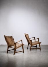 Gallery item 3 for Pair of Elias Svedberg chairs for Nordiska Kompaniet, Lounge Chairs, Sweden, 1940s