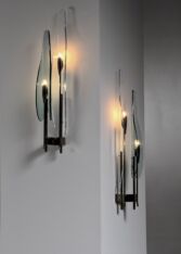 Gallery item 4 for Pair of Max Ingrand wall lamps for Fontana Arte, Wall lamps, Italy, 1950s