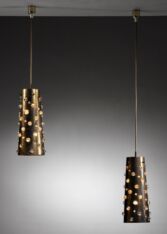 Thumbnail for Pair of Kalmar copper and crystal pendants