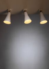 Gallery item 2 for Set of 3 Lisa Johansson-Pape spotlights for Orno, Flush mounts, Finland, 1950s