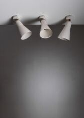 Gallery item 3 for Set of 3 Lisa Johansson-Pape spotlights for Orno, Flush mounts, Finland, 1950s
