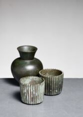 Thumbnail for Set of bronze GAB vase and 2 Argentor bowls