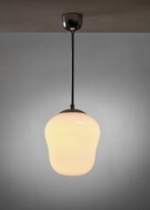 Gallery item 2 for Böhlmarks opaline glass pendant lamp, Chandeliers & Pendants, Sweden, 1940s